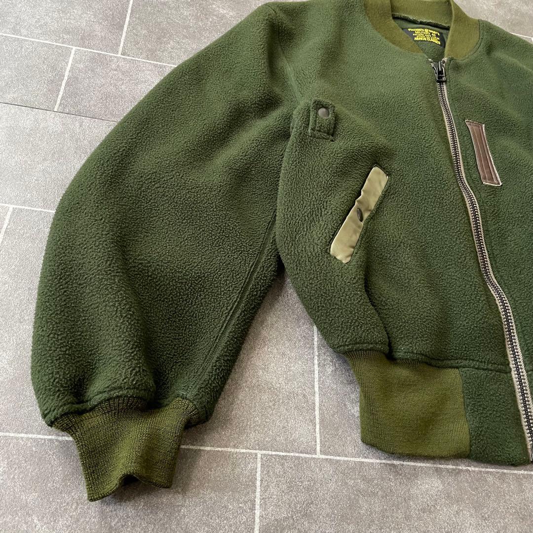 PineappleARMY'S MA-1ナイロン切替フリースボンバージャケット