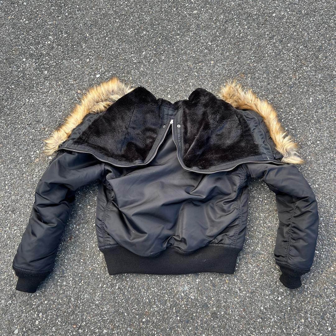 即完売 AVIREX アヴィレックス n2b ファー y2k 短丈 ブラック