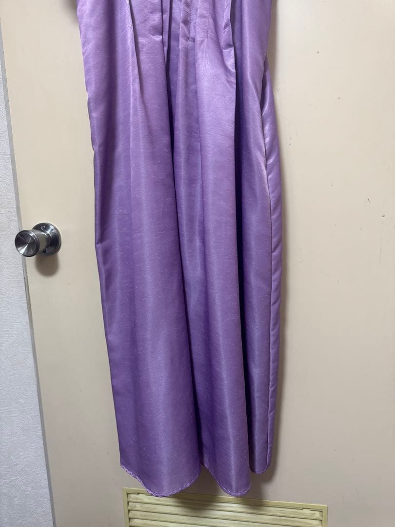 Ameri vintage ギャザースリーブウエストタックドレス　パープル