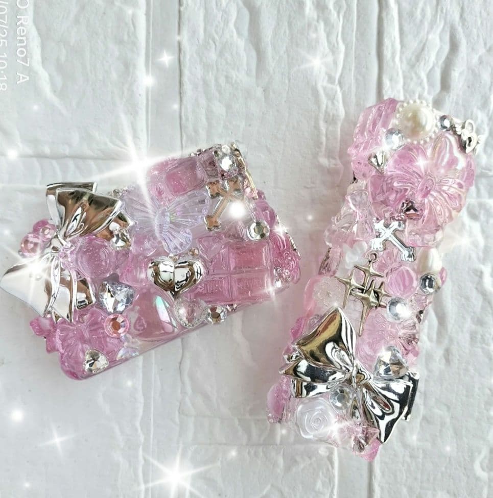 IQOSイルマワンデコケース量産型地雷クリアピンク