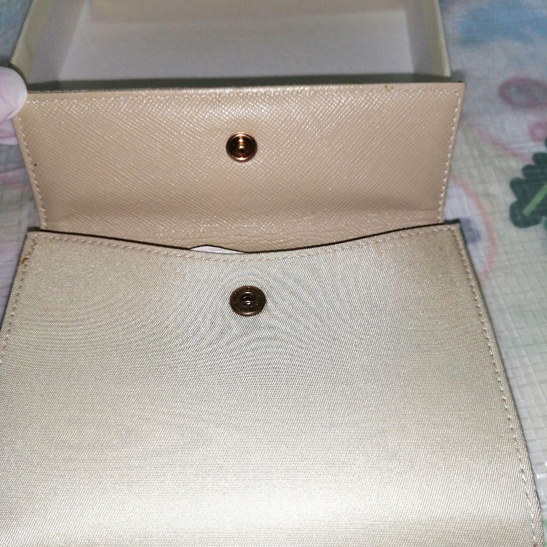 【未使用美品】 PRADA 三つ折り財布 テスート ゴールド ベージュ 三角ロゴ