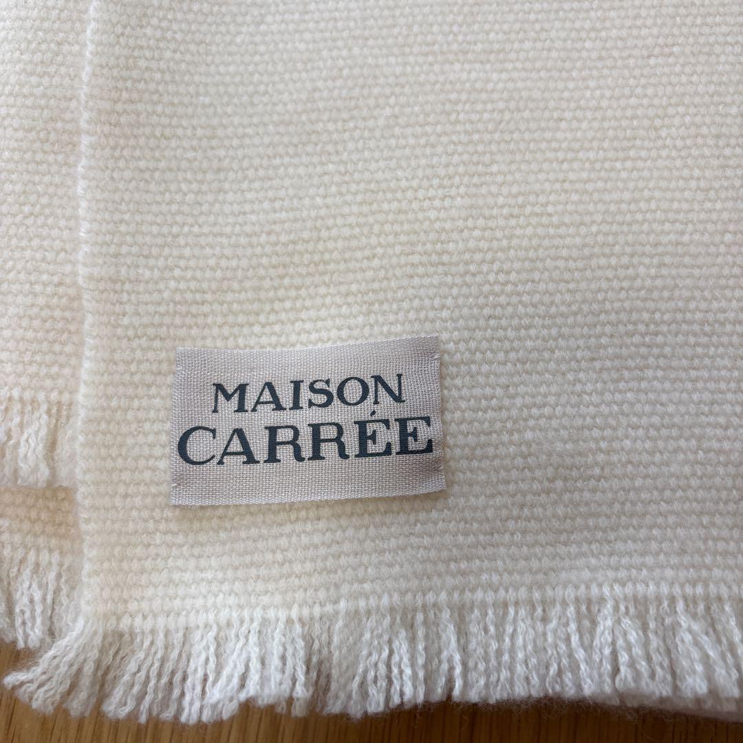 MAISON CARREE カシミアストール オフホワイト　使用回数少ない