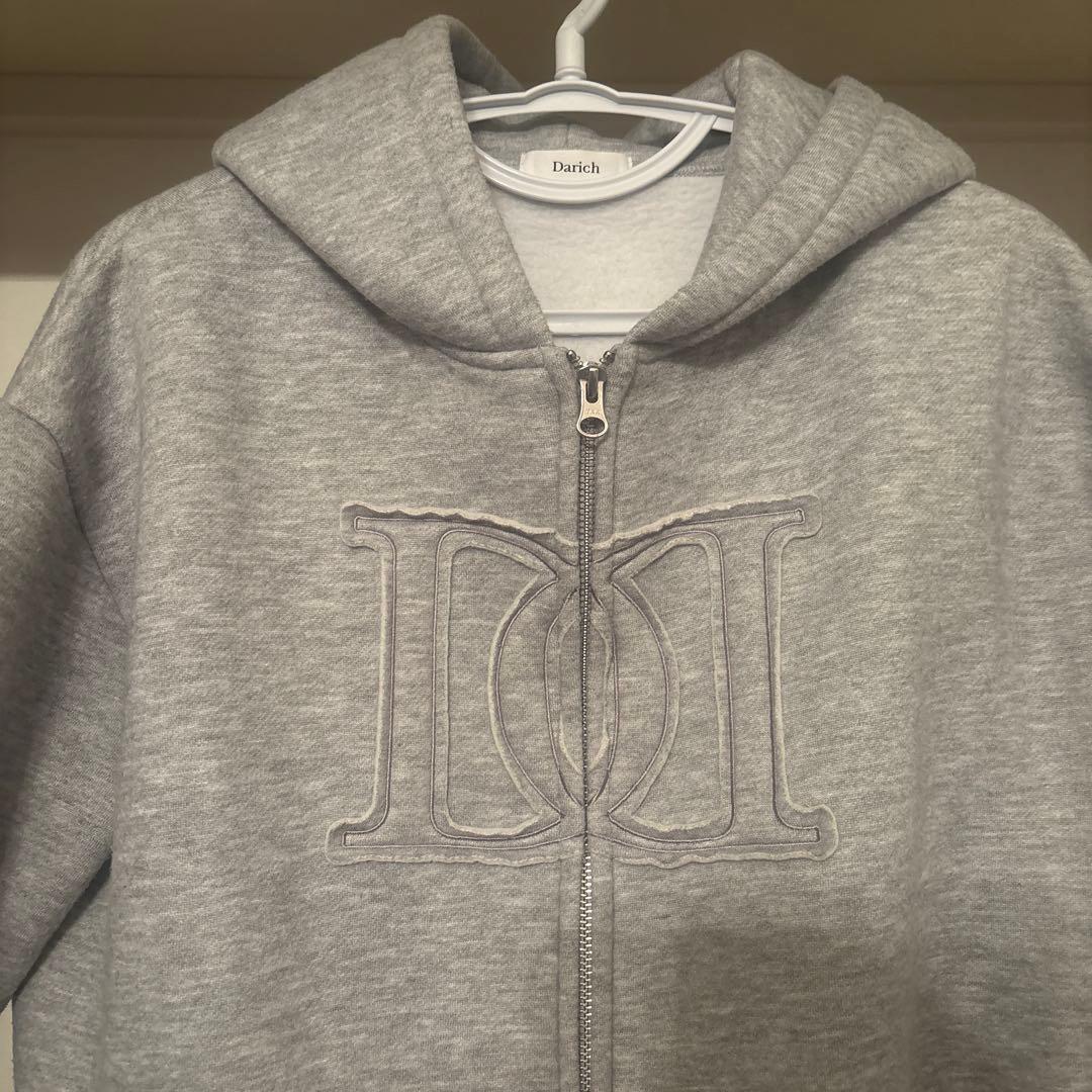 ぬ*様 ダーリッチアップリケDDロゴパーカー free グレー