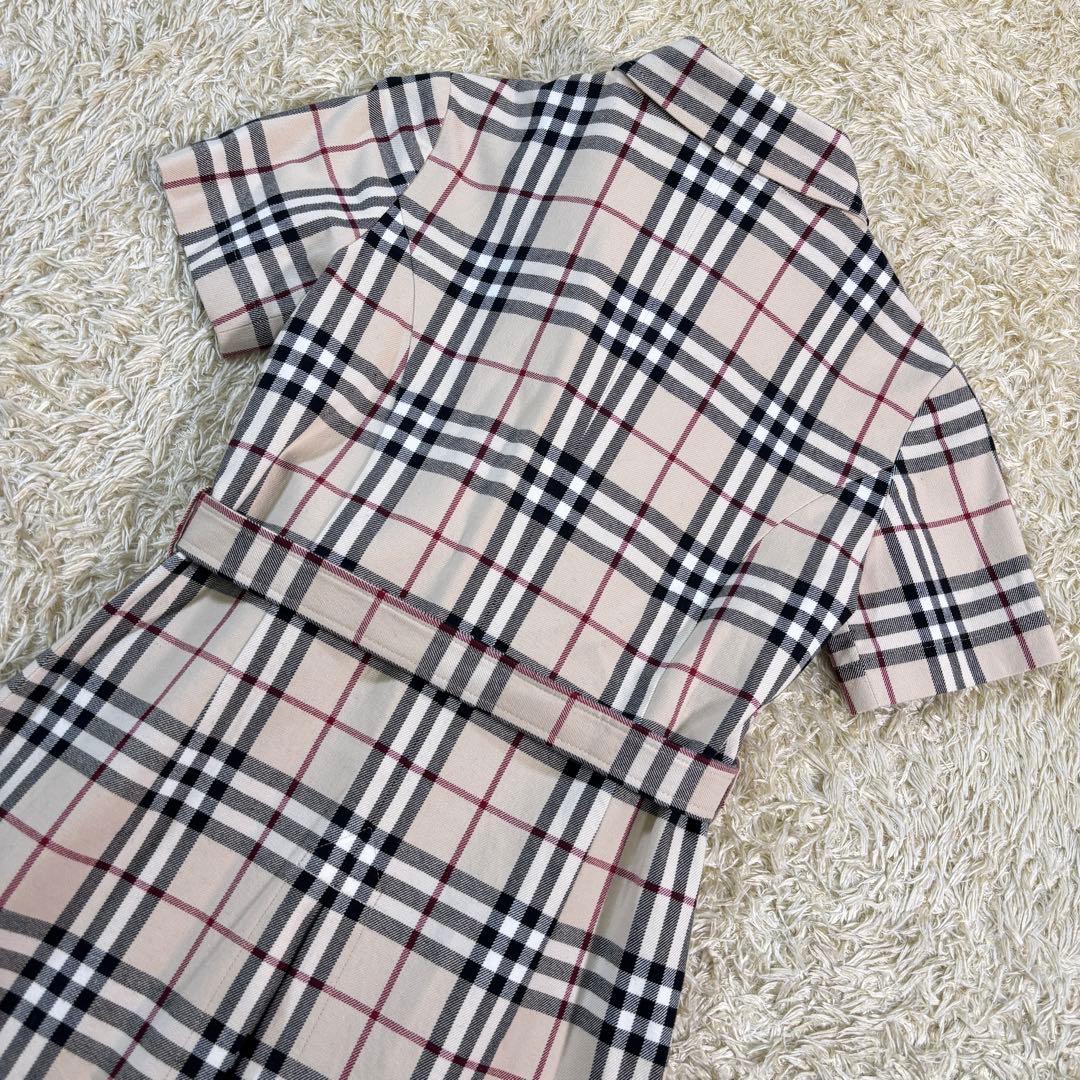 バーバリーロンドン　ノバチェック　ベルト　コットン　膝丈　ワンピース　140A
