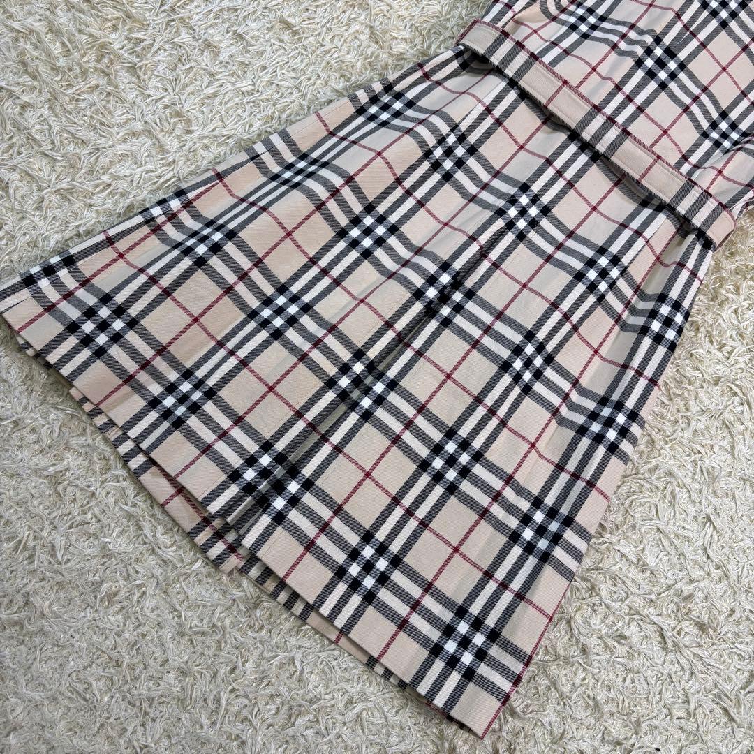 バーバリーロンドン　ノバチェック　ベルト　コットン　膝丈　ワンピース　140A