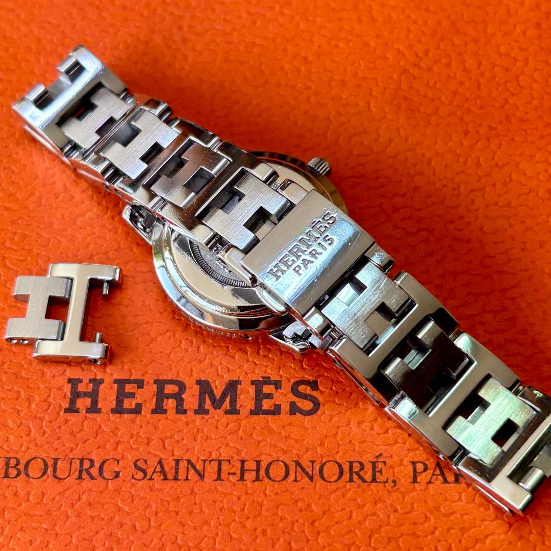 【HERMES】✨極美品✨ エルメス クリッパー レディース 腕時計 ホワイト