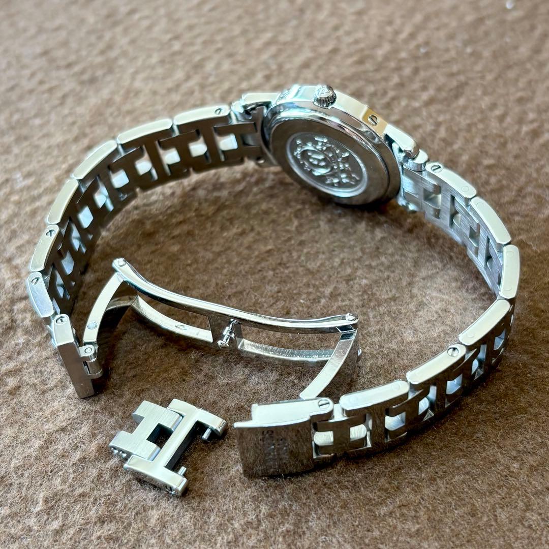 【HERMES】✨極美品✨ エルメス クリッパー レディース 腕時計 ホワイト