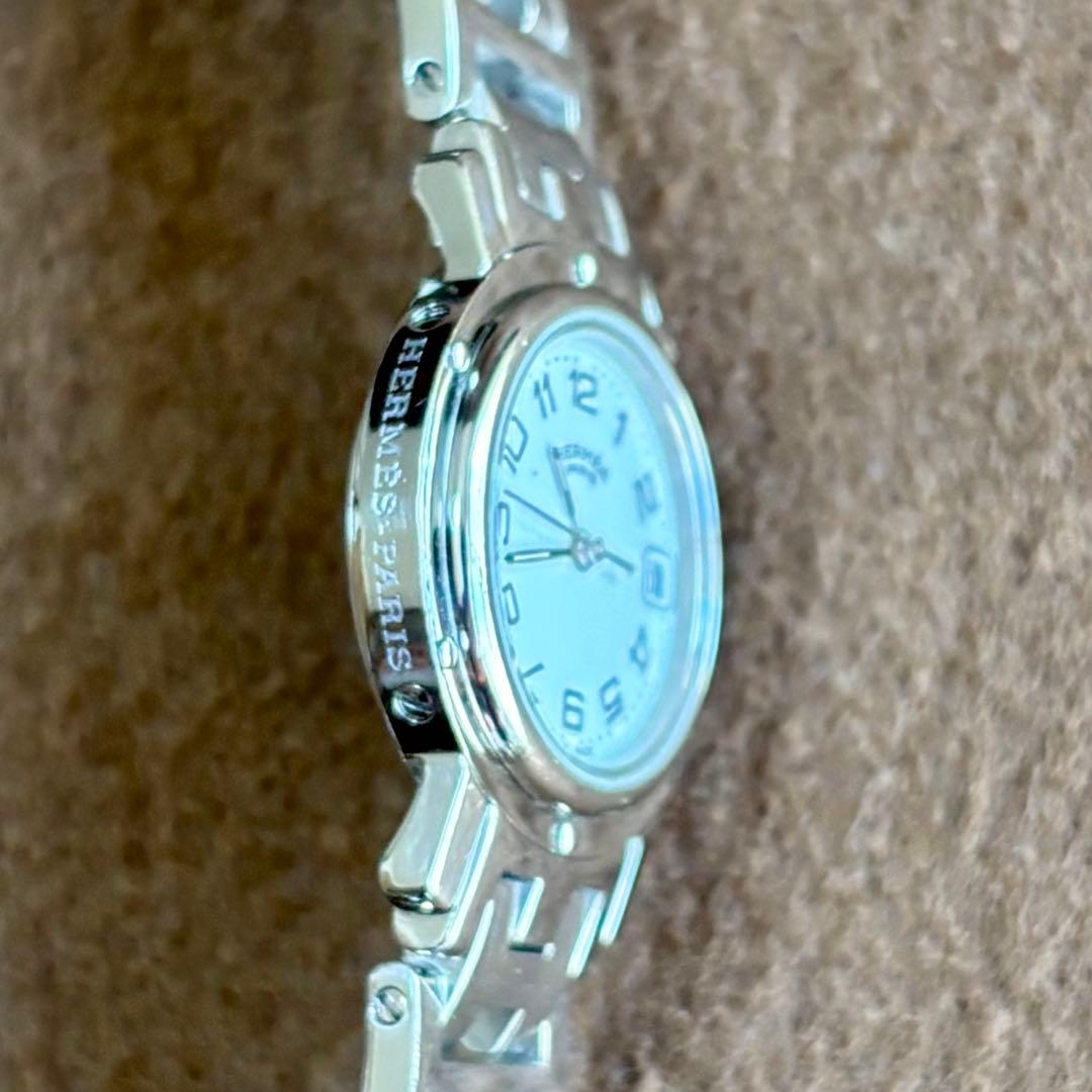 【HERMES】✨極美品✨ エルメス クリッパー レディース 腕時計 ホワイト