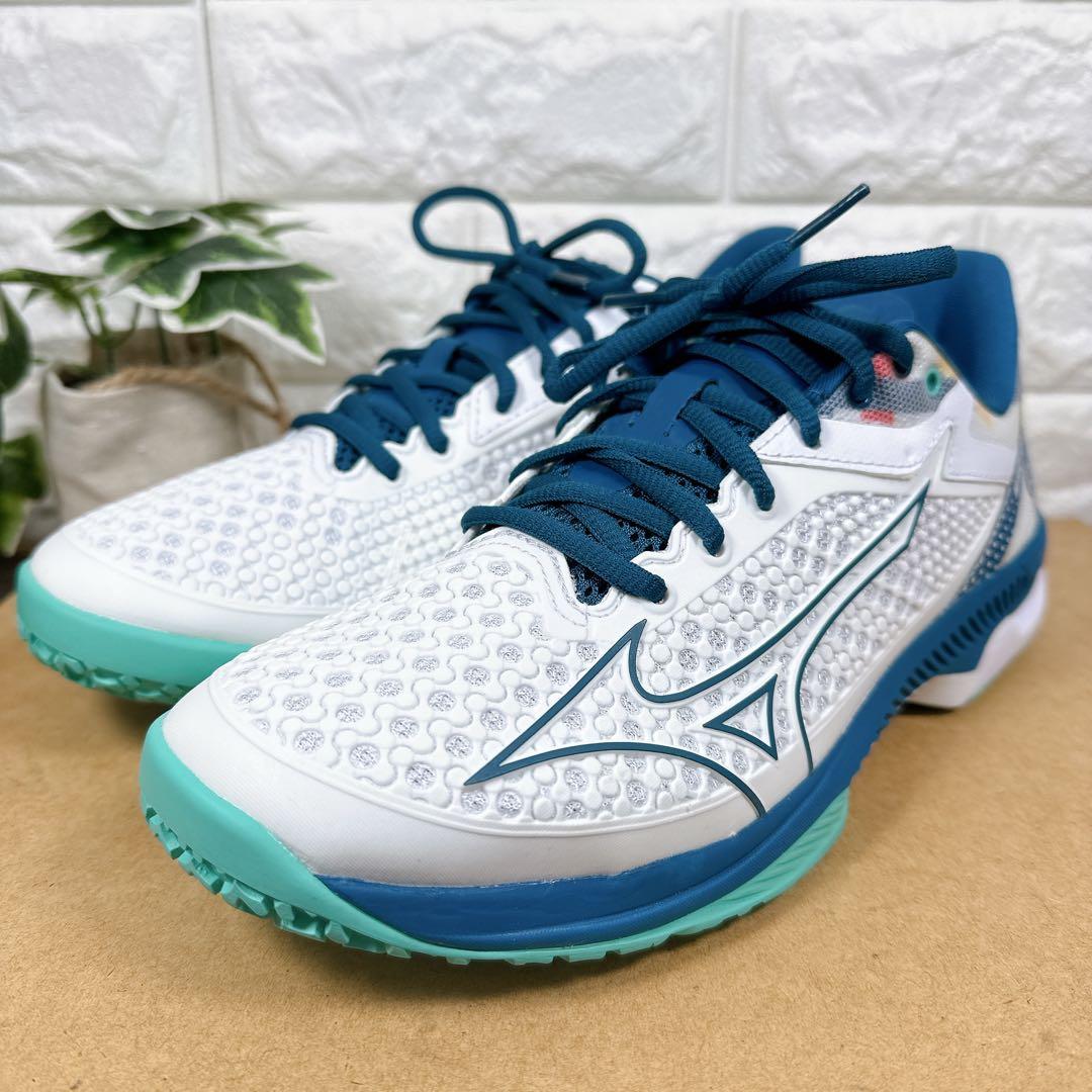 箱付き　ミズノ　テニスシューズ　25.5㎝　ウェーブエクシード　軽量　即日発送