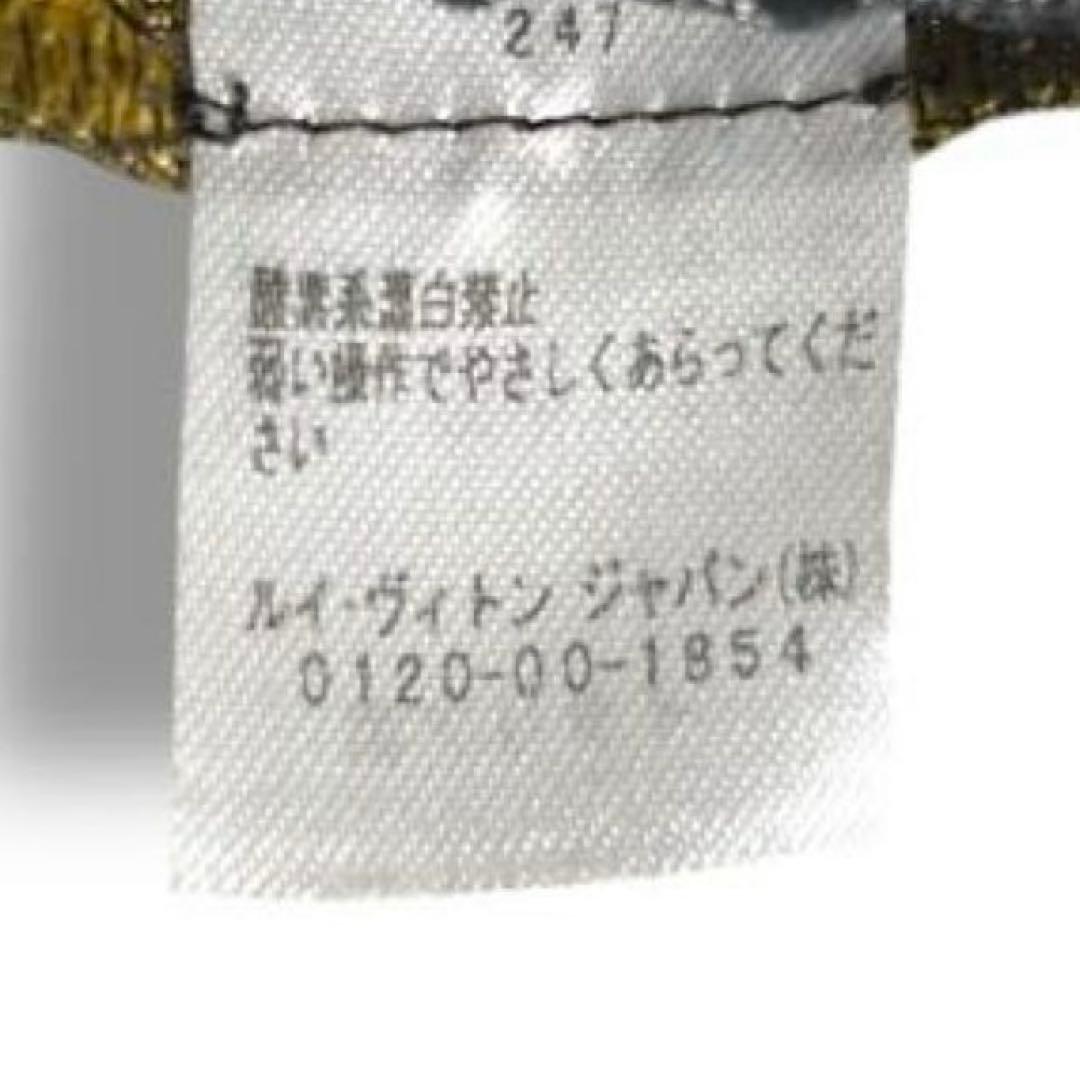 美品 ルイヴィトン エシャルプ モノグラム シルク マフラー 現行 ラメ 黒