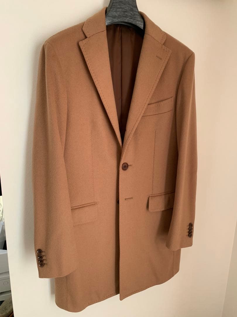 ring jacket カシミヤ混　コート 46 キャメル系