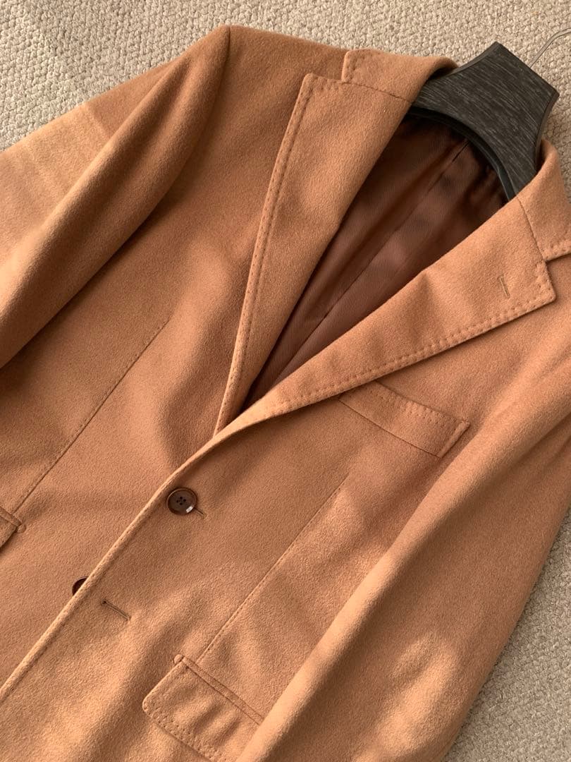 ring jacket カシミヤ混　コート 46 キャメル系