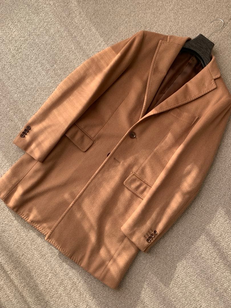 ring jacket カシミヤ混　コート 46 キャメル系