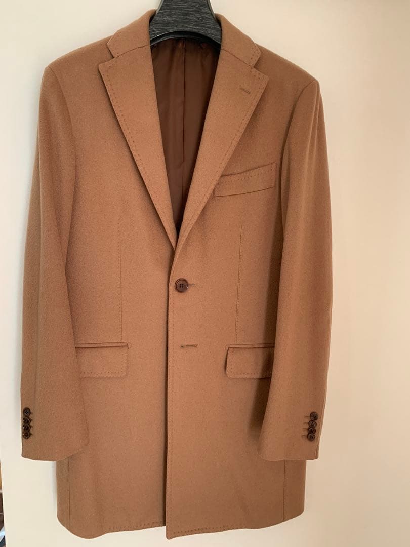 ring jacket カシミヤ混　コート 46 キャメル系