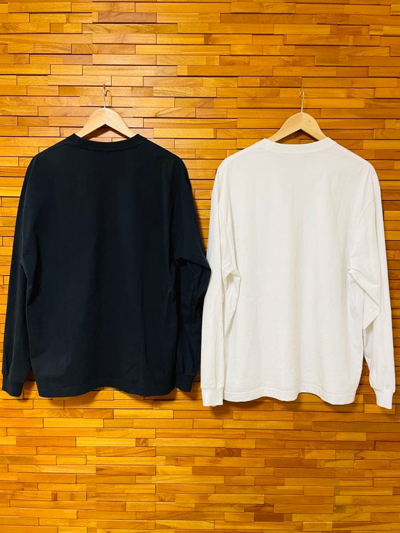 ENNOY POCKET&CREW LS T-SHIRT L セット 白 紺