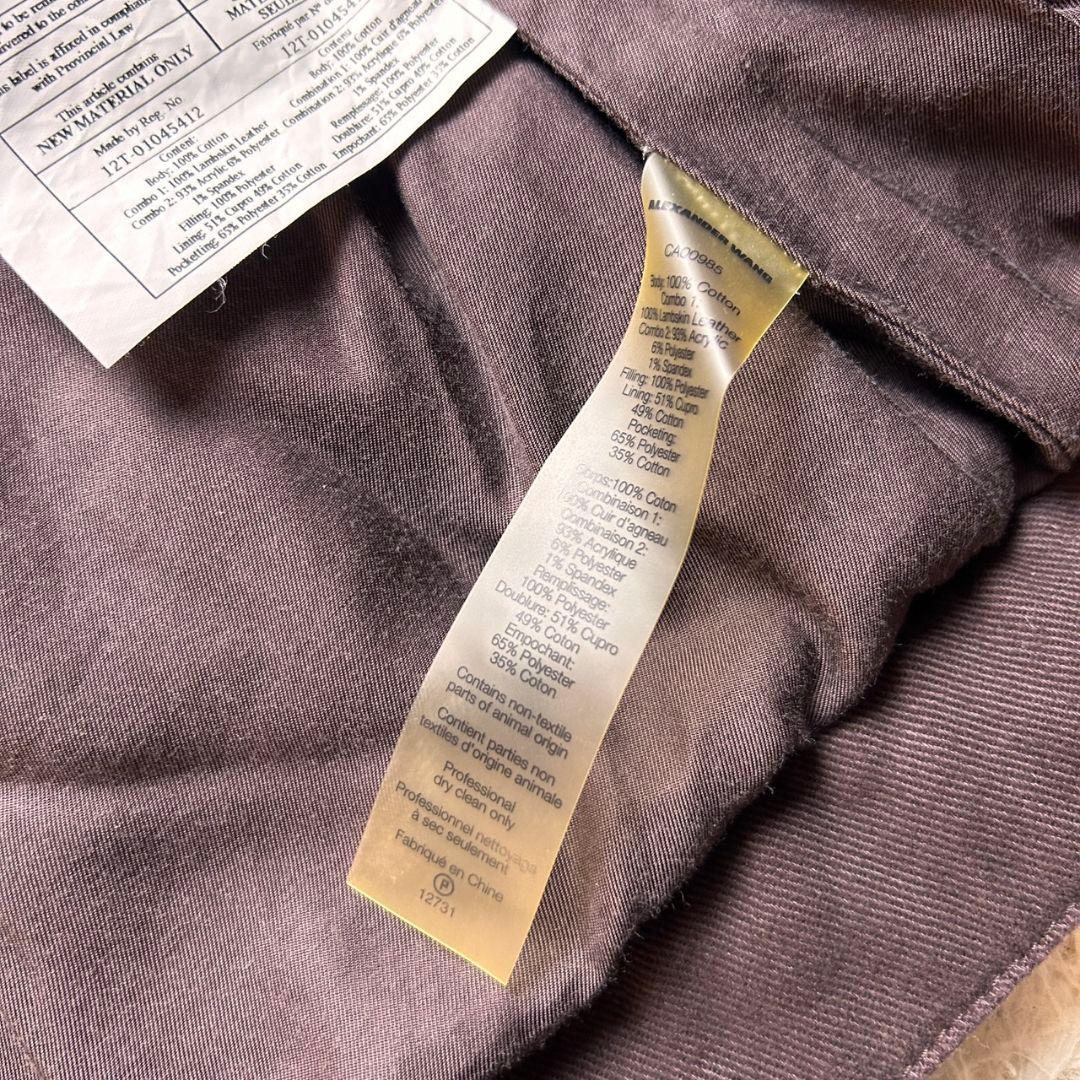 T by Alexander Wang レザー ウール ジャケット ブラウン