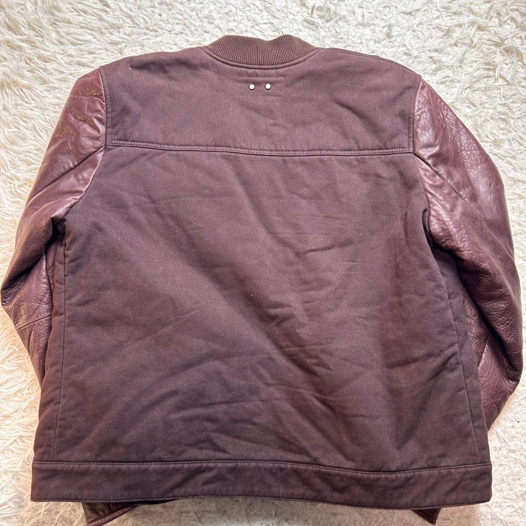 T by Alexander Wang レザー ウール ジャケット ブラウン