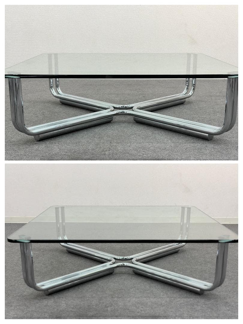 ■Cassina■784ローテーブル　ガラス　ロングセラー　モダン　100cm