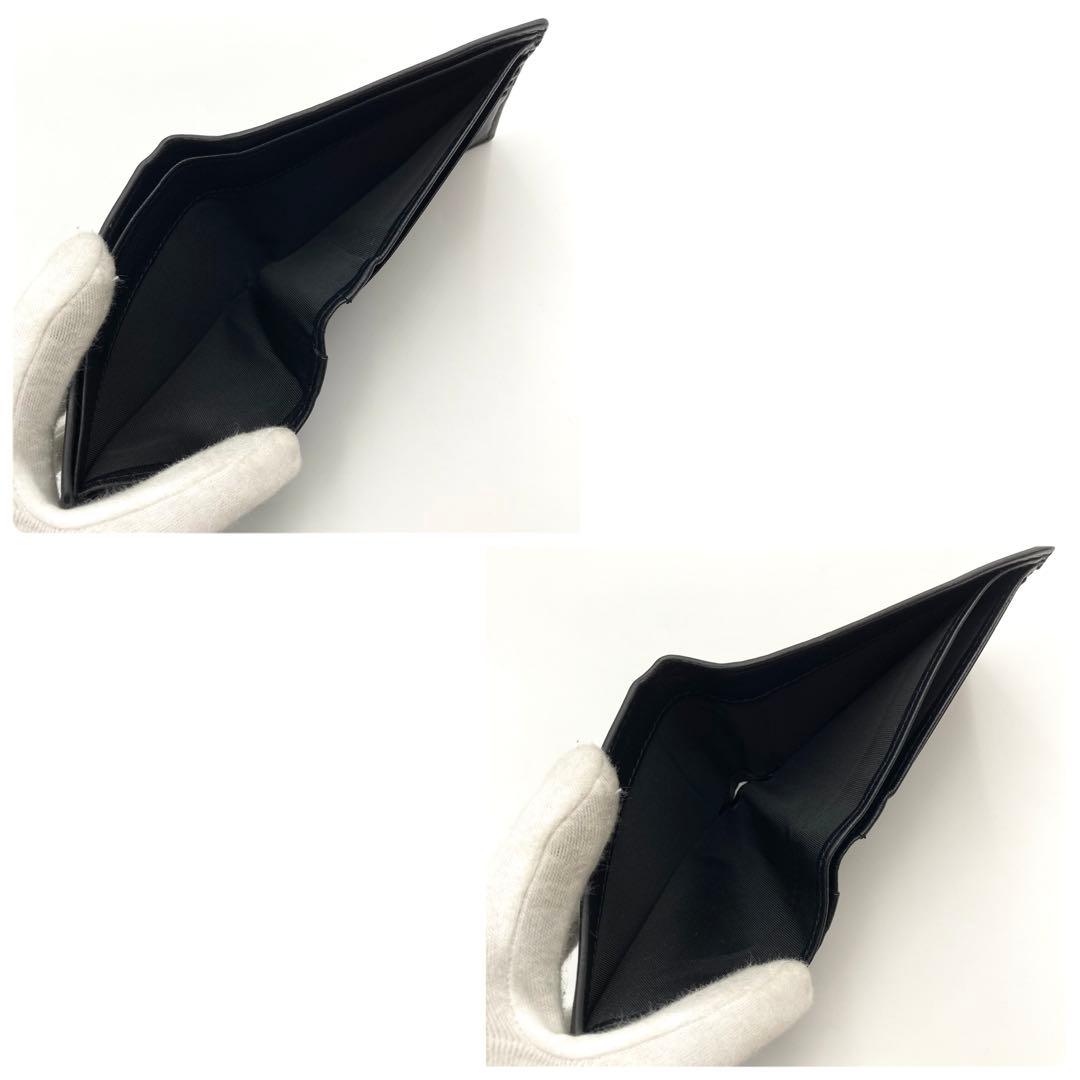 美品✨ BALENCIAGA エブリデイ 二つ折り財布 黒 レザー ロゴ 男女