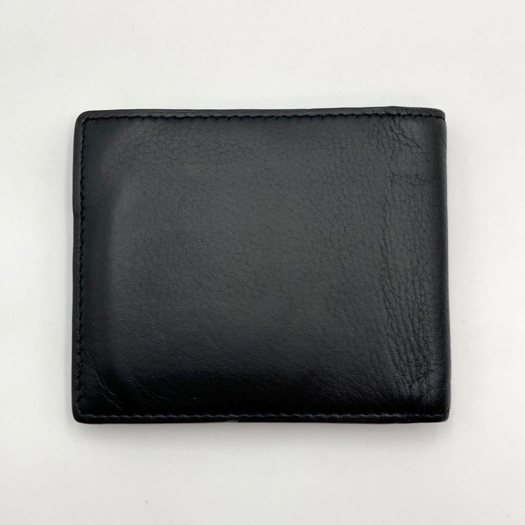 美品✨ BALENCIAGA エブリデイ 二つ折り財布 黒 レザー ロゴ 男女