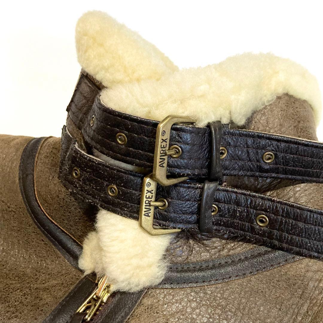 USA製 AVIREX アビレックス B-3 フライトジャケット ムートン 42