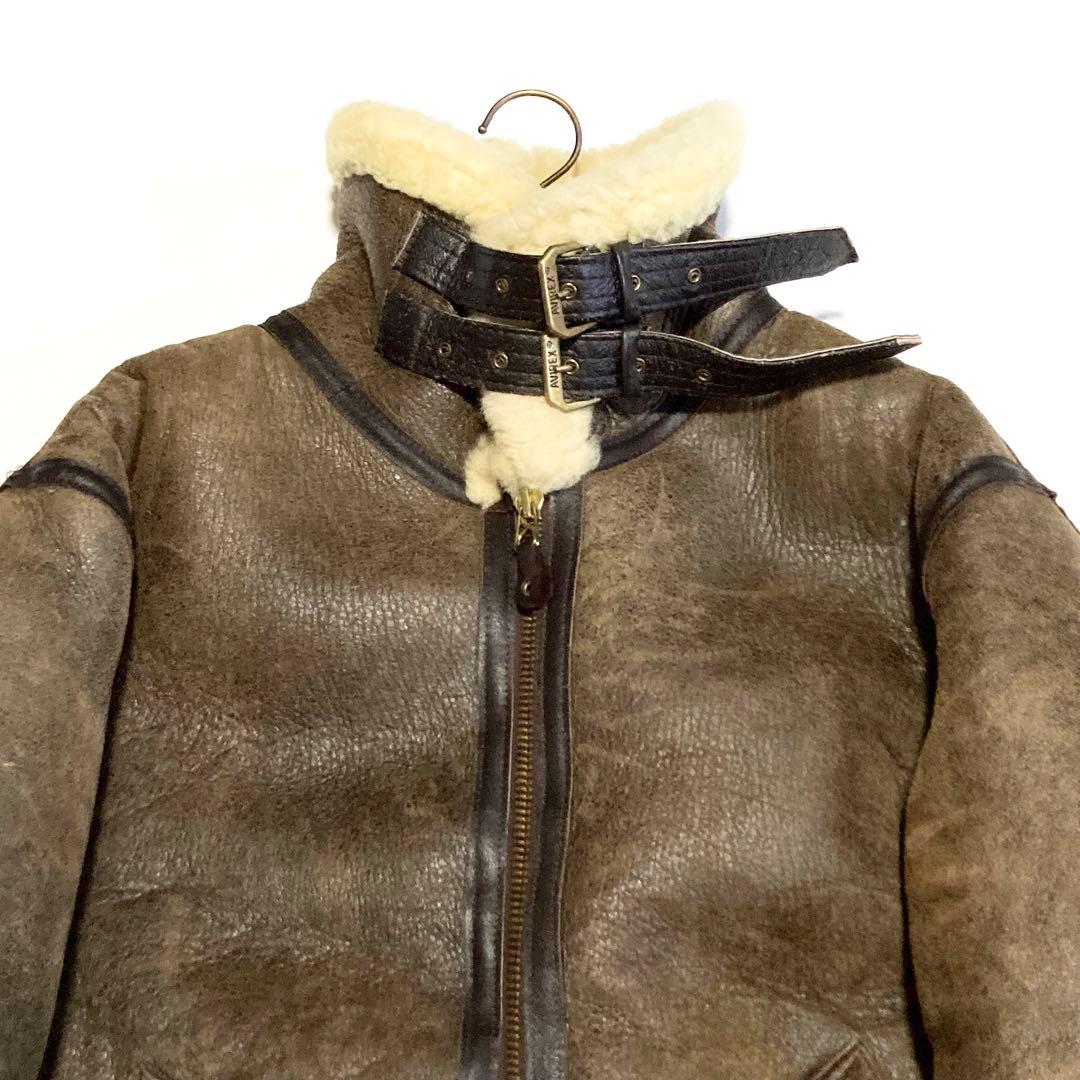 USA製 AVIREX アビレックス B-3 フライトジャケット ムートン 42