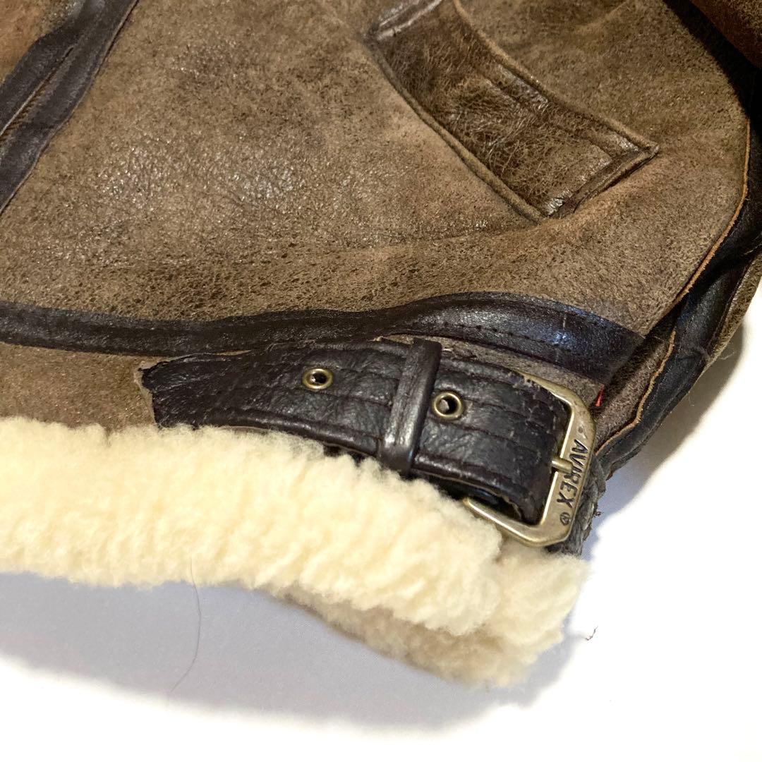 USA製 AVIREX アビレックス B-3 フライトジャケット ムートン 42