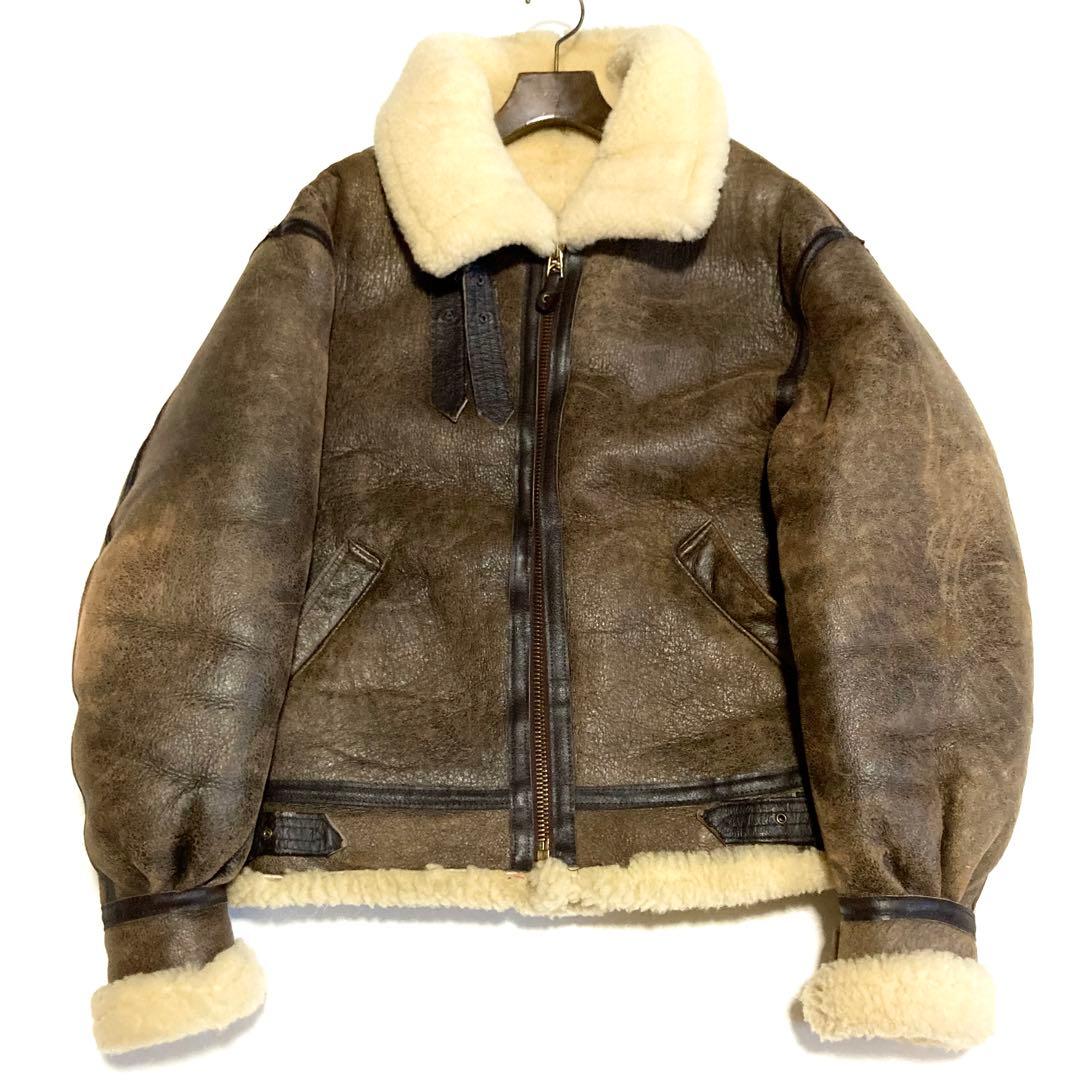 USA製 AVIREX アビレックス B-3 フライトジャケット ムートン 42
