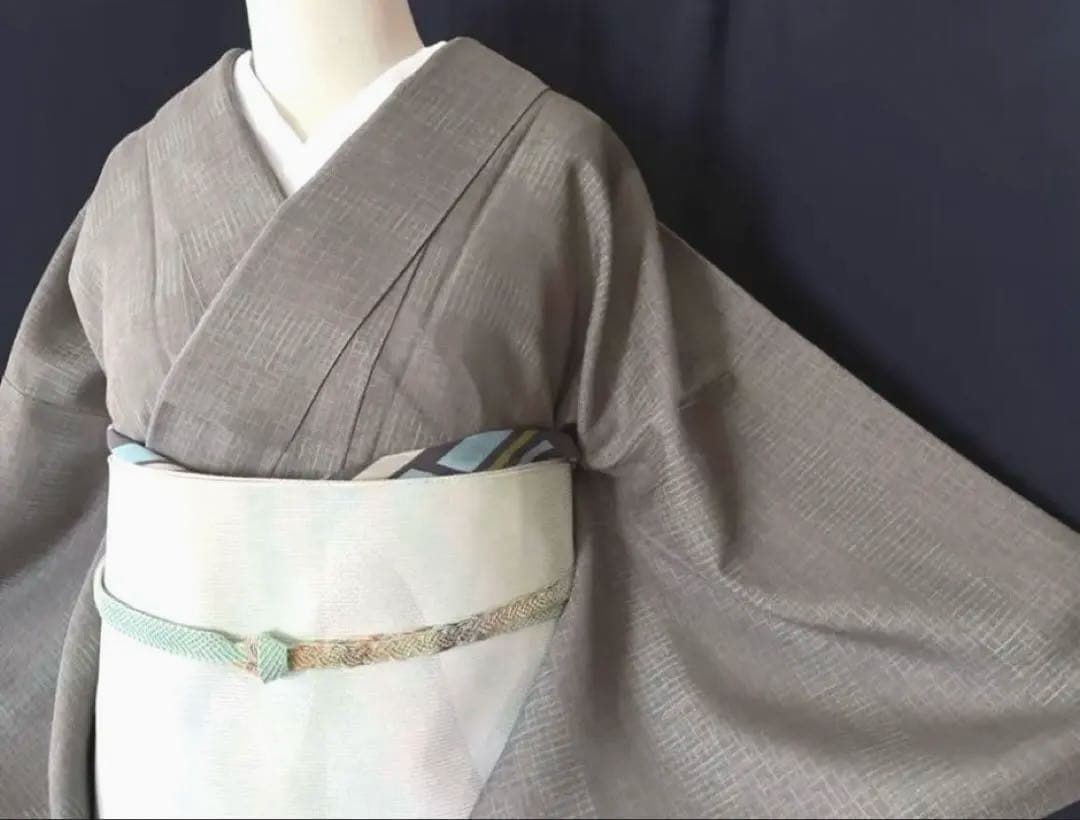 ★専用★帯とお直し　夏物 紋紗　深みのある松煙染　最高級生地の逸品　軽やか清涼感