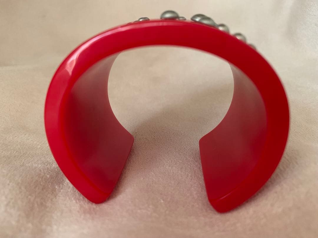 Dior スタッズ バングル　レッド