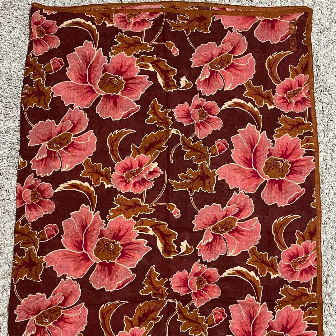 美品✤希少 KENZO ラージストール 赤 緑 2色セット 大判 ユニセックス