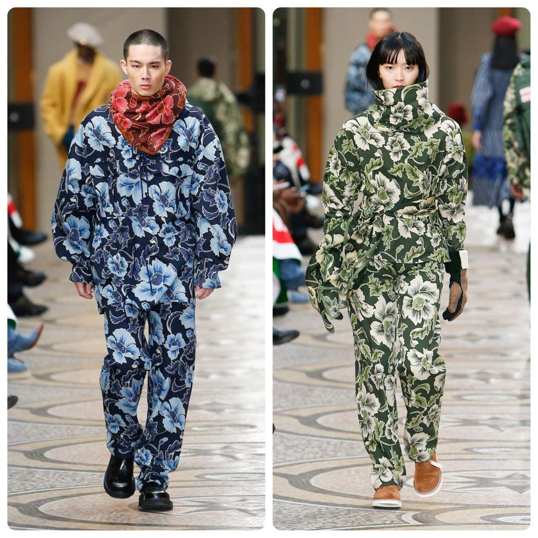 美品✤希少 KENZO ラージストール 赤 緑 2色セット 大判 ユニセックス