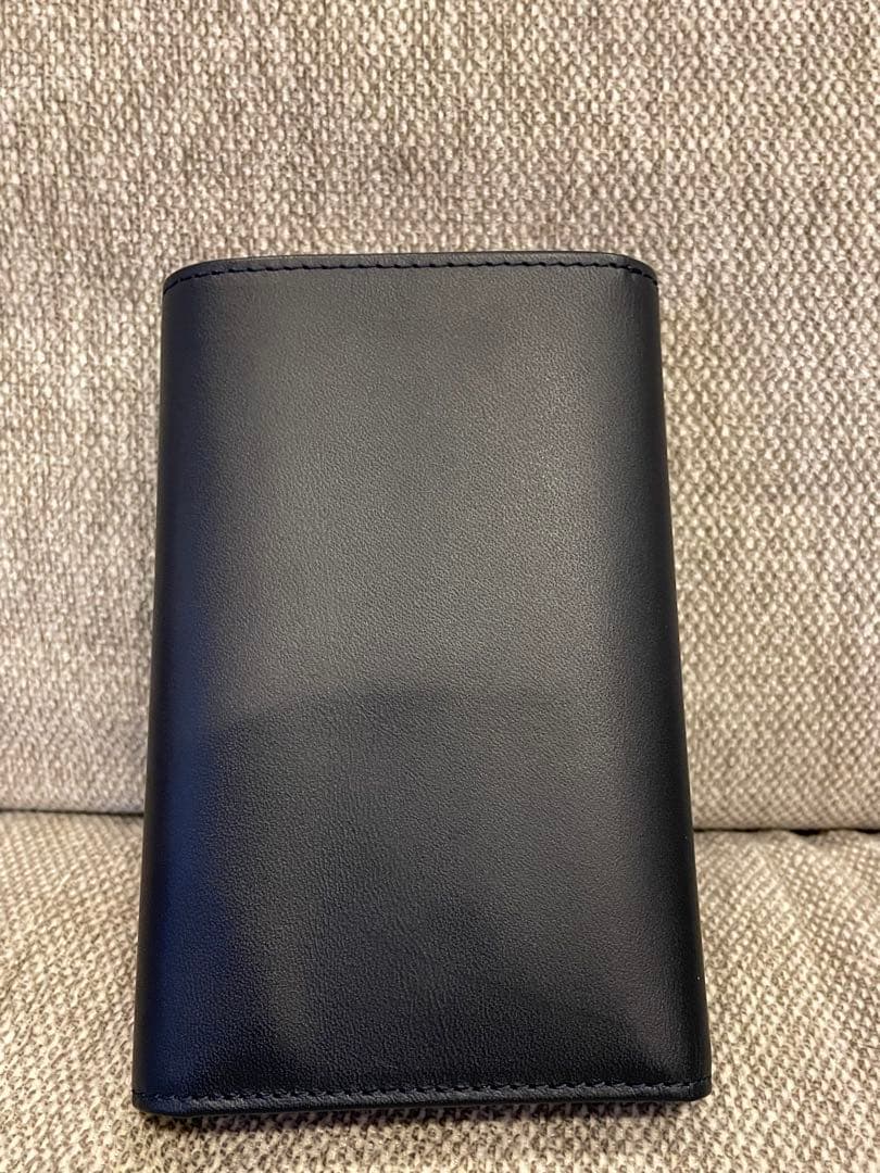 美品Whitehouse Cox 三つ折り財布 ネイビー/レッド