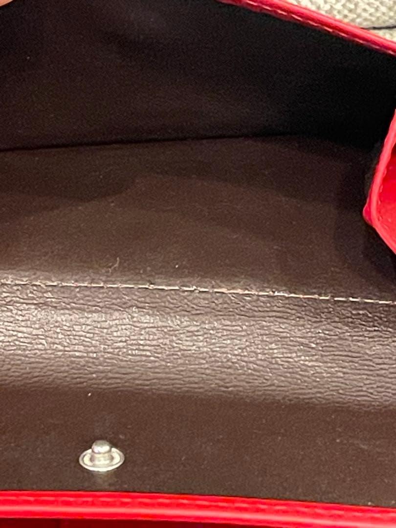 美品Whitehouse Cox 三つ折り財布 ネイビー/レッド