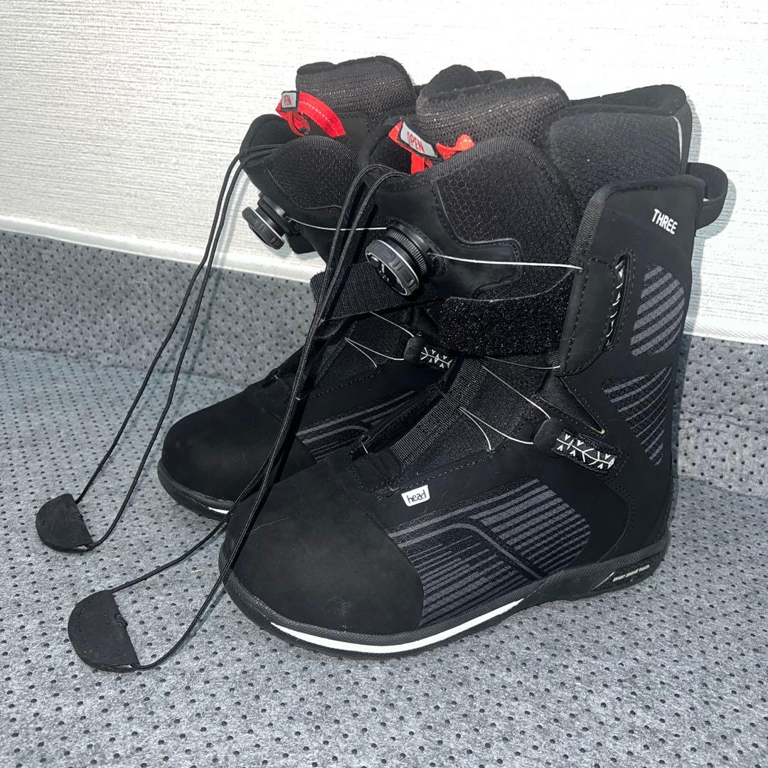 数回使用 人気サイズ27.5cm HEAD THREE BOA スノボブーツ