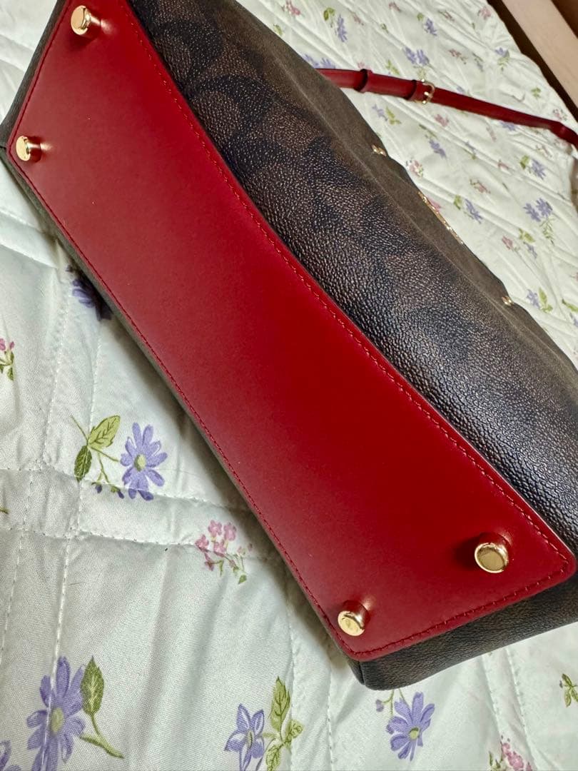 【美品】COACH ショルダーバッグ ブラウン/レッド