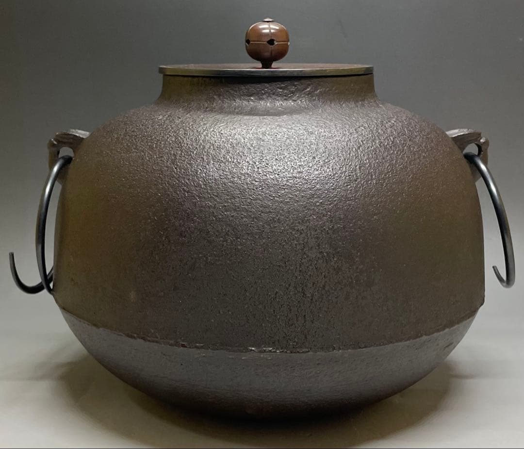 人間国宝　高橋敬典　真形釜　釜釻　共箱　T591