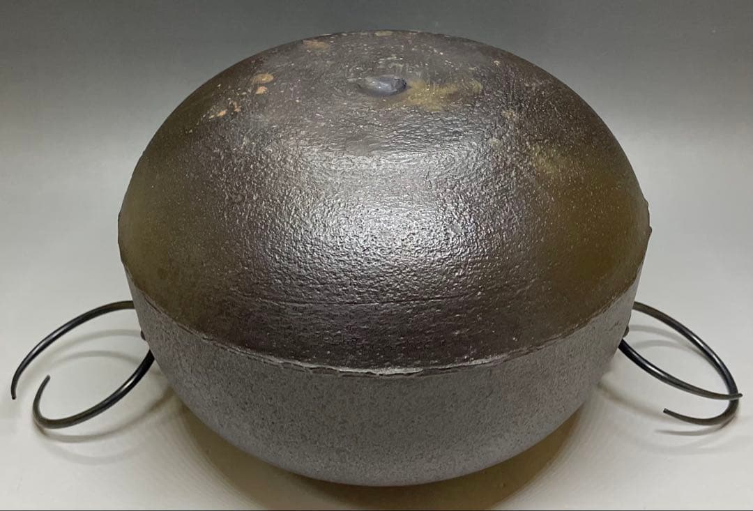 人間国宝　高橋敬典　真形釜　釜釻　共箱　T591