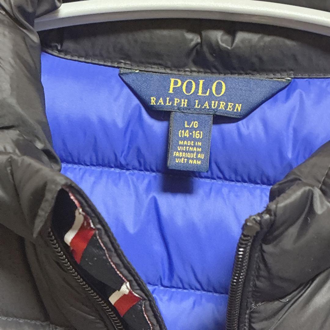 ラルフローレン　ダウンジャケット　ライトダウン　ブラック　黒　収納袋付