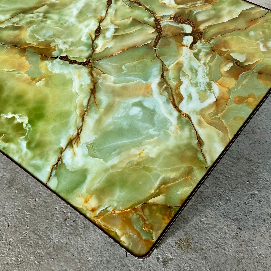 ♢♦︎70s♦︎♢ 昭和レトロ 大型 大理石調 折りたたみちゃぶ台　昭和浪漫