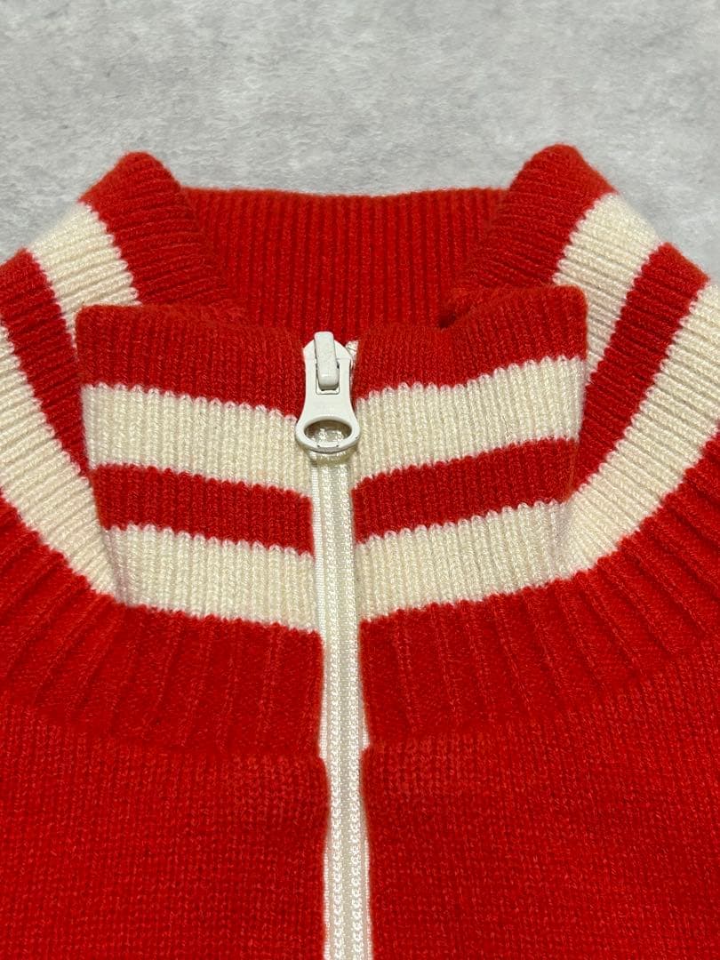 未使用級 パーリーゲイツ　ジップアップセーター ウール混 メンズ サイズ 5