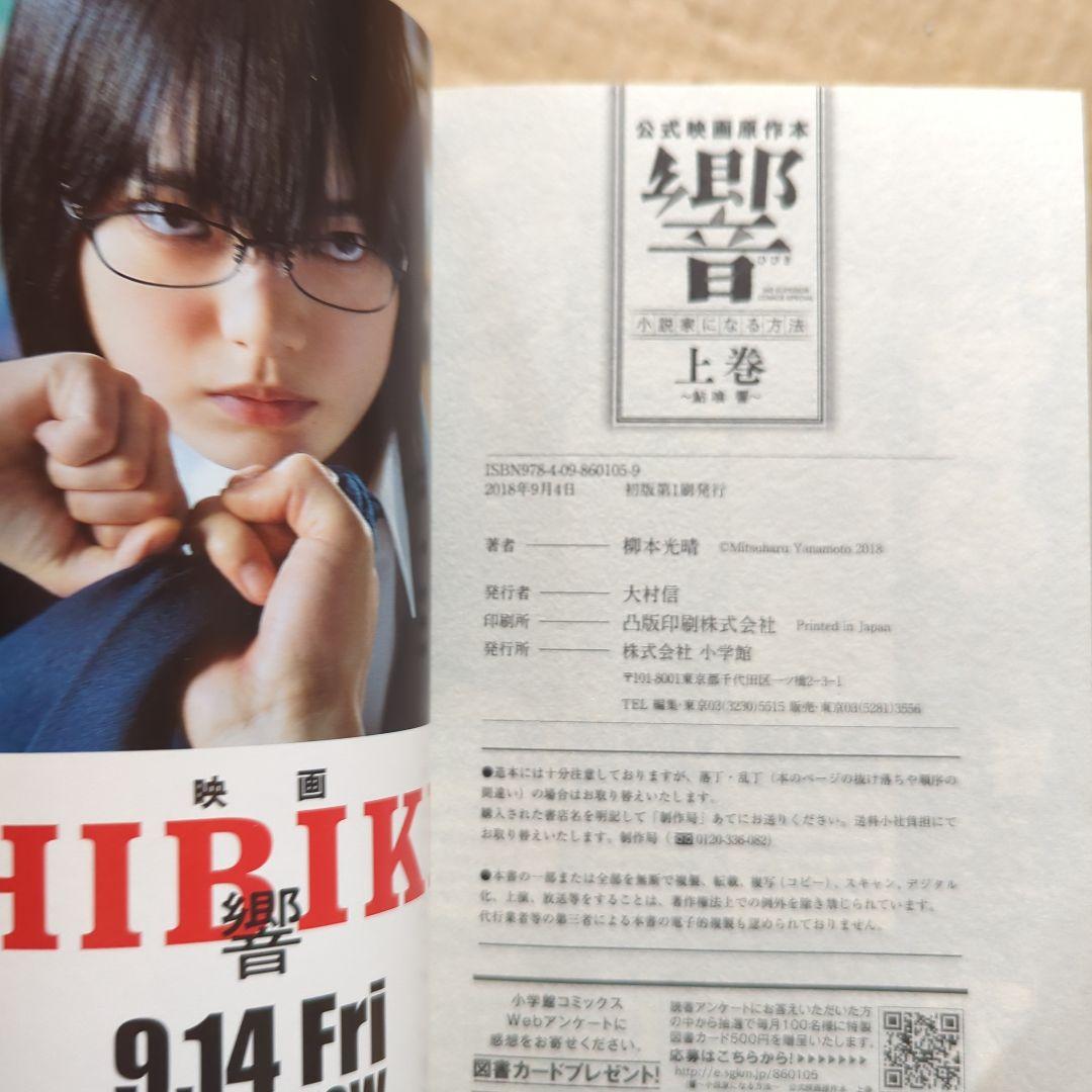 響～小説家になる方法～公式映画原作本 　平手友梨奈　柳本光晴　小栗旬 欅坂46