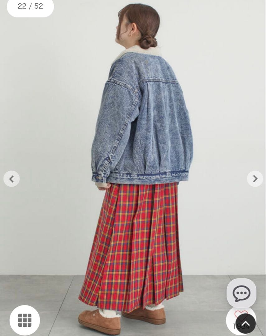 サマンサモスモス デニムボアジャケット　ブルー