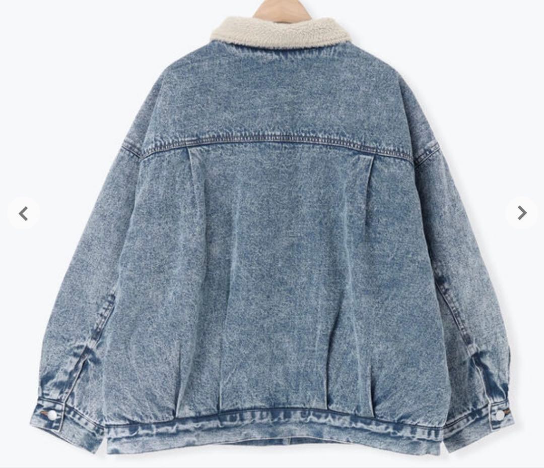 サマンサモスモス デニムボアジャケット　ブルー