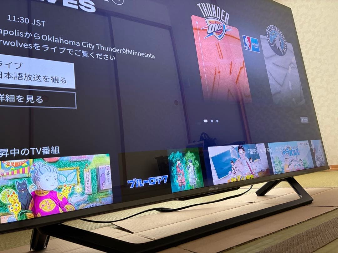 ハイセンス　50型　保護パネル付