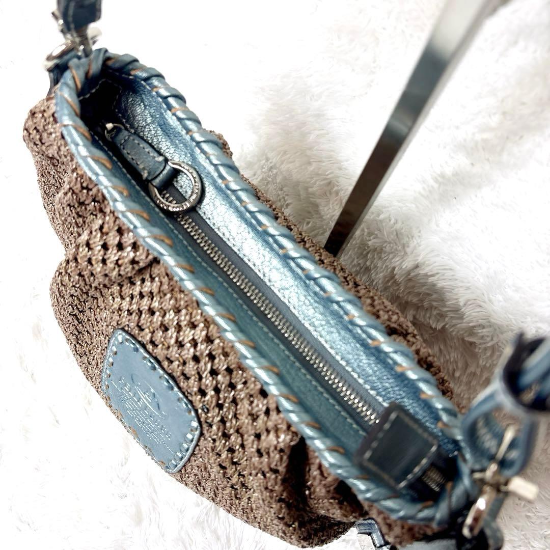 PELLE BORSA ペレボルサ 編み込みショルダーバッグ 3way