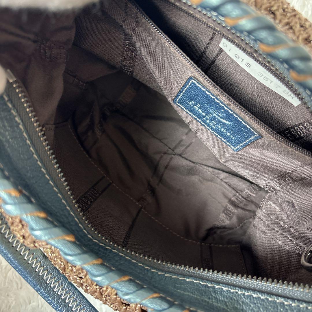 PELLE BORSA ペレボルサ 編み込みショルダーバッグ 3way