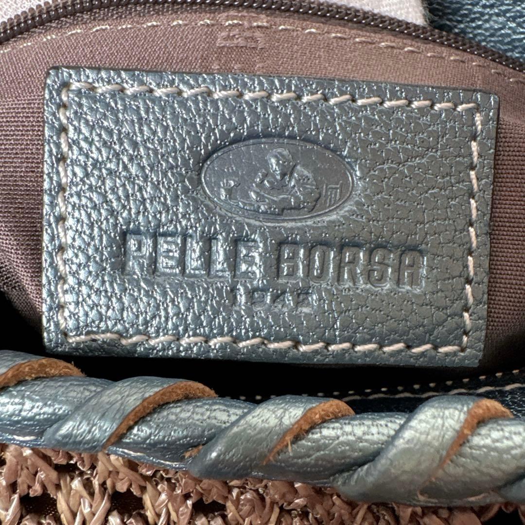 PELLE BORSA ペレボルサ 編み込みショルダーバッグ 3way