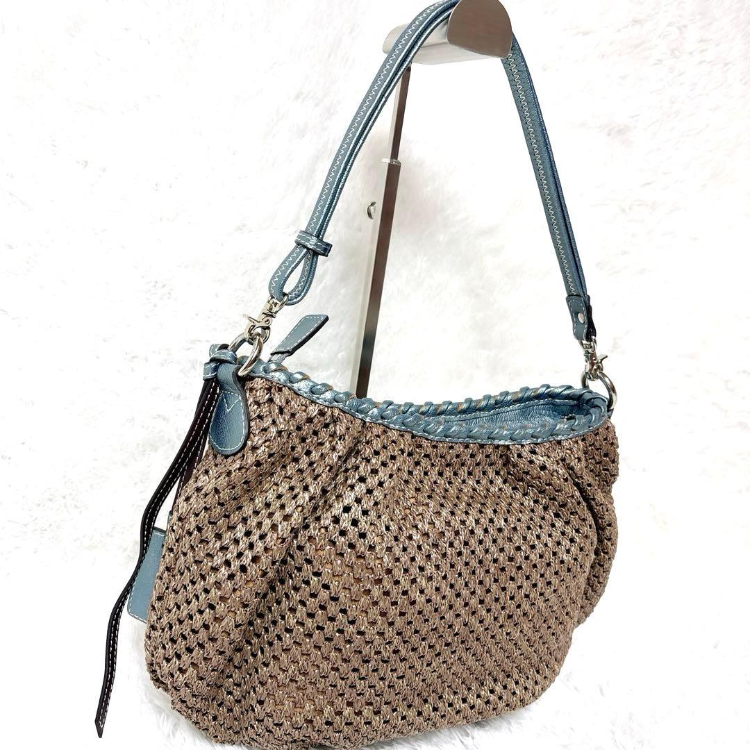 PELLE BORSA ペレボルサ 編み込みショルダーバッグ 3way