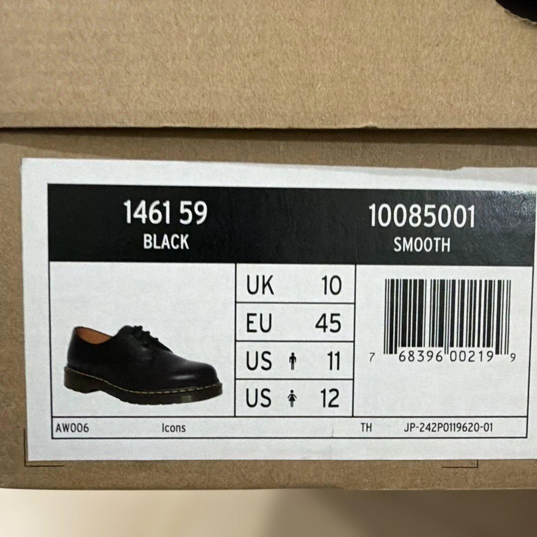 Dr. Martens ブラックレザーシューズ 10085001 29cm